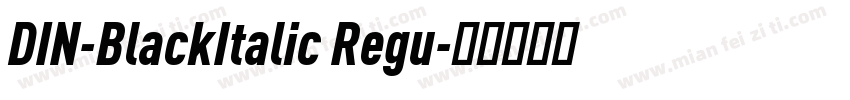 DIN-BlackItalic Regu字体转换